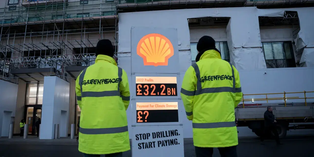 Shell UK headquarters targeted as it reveals record £32.2bn profits