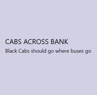 Cabs Across Bank