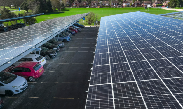 Veolia operates the first solar car park to deliver renewable energy for a hospital in the UK