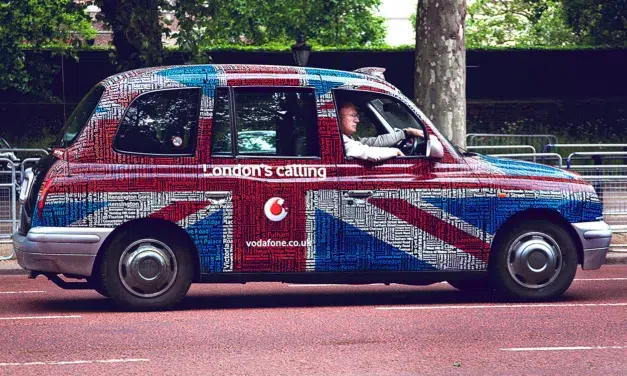 All hail the taxi – a great vehicle for advertising!