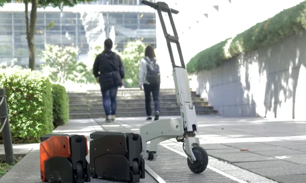 Carry – Set – Go! Check out the revolutionary A4 paper-sized e-scooter